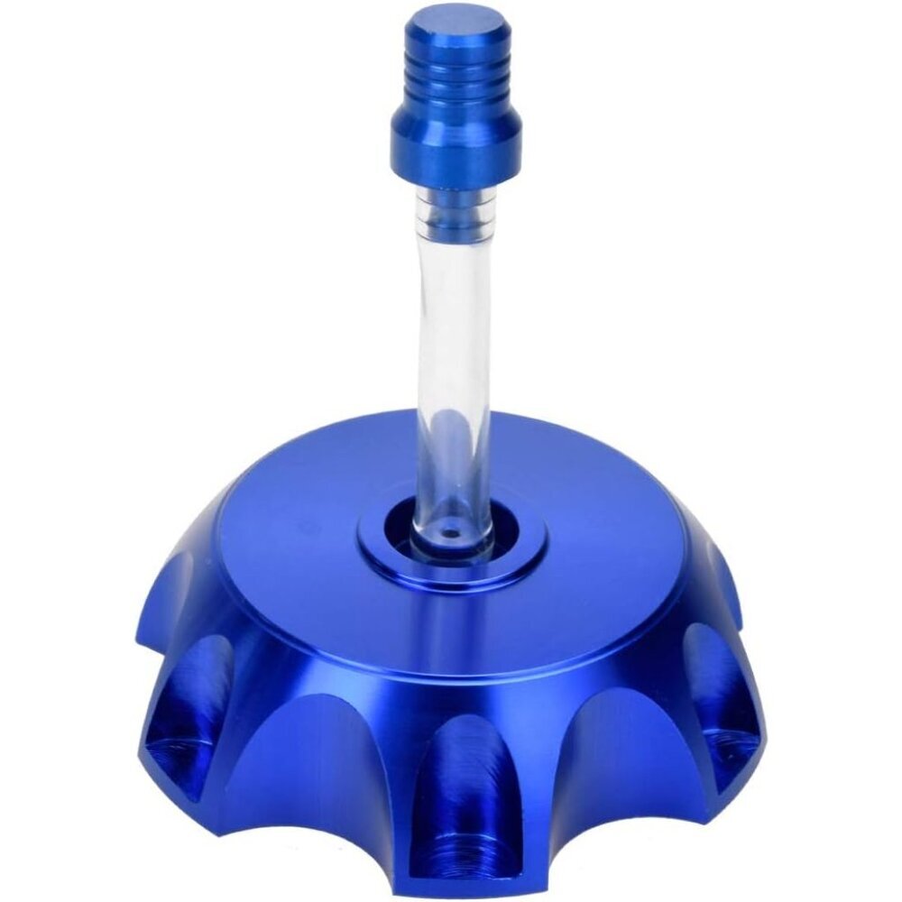 Durable Aluminum Gas Tank Cap & Vent Hose for Dirt Bikes, Various Models - Blue